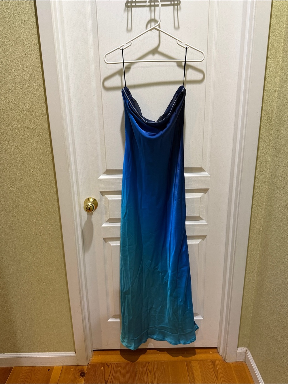 Dress Forum Blue Ombre Cowl Slip Maxi Dress